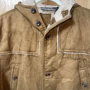 Rocawear Women’s Hooded Coat Jacket,brown Xl Sherpa Lined Super Nice Warm